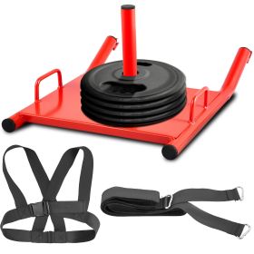 VEVOR Weight Sled Push Pull Heavy High Training Sled Drag Fitness HD Power Speed Training Sled for Athletic Exercise and Fitness Strength Trainin