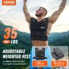 Adjustable Weighted Vest, 35lb Weight Vest with Iron Weights, Shoulder Pad, and Reflective Stripe, Body Weight Vest Exercise Set for Men Women