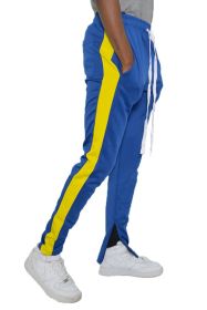 SINGLE STRIPE TRACK PANTS (Color: ROYAL YELLOW, size: M)
