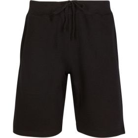 Fleece Sweat Shorts (Color: Black, size: 3XL)