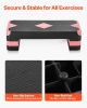 Aerobic Exercise Step Platform, 28-Inch Workout Aerobic Stepper, Height Adjustable Fitness Training Step Deck Trainer with 4 Risers